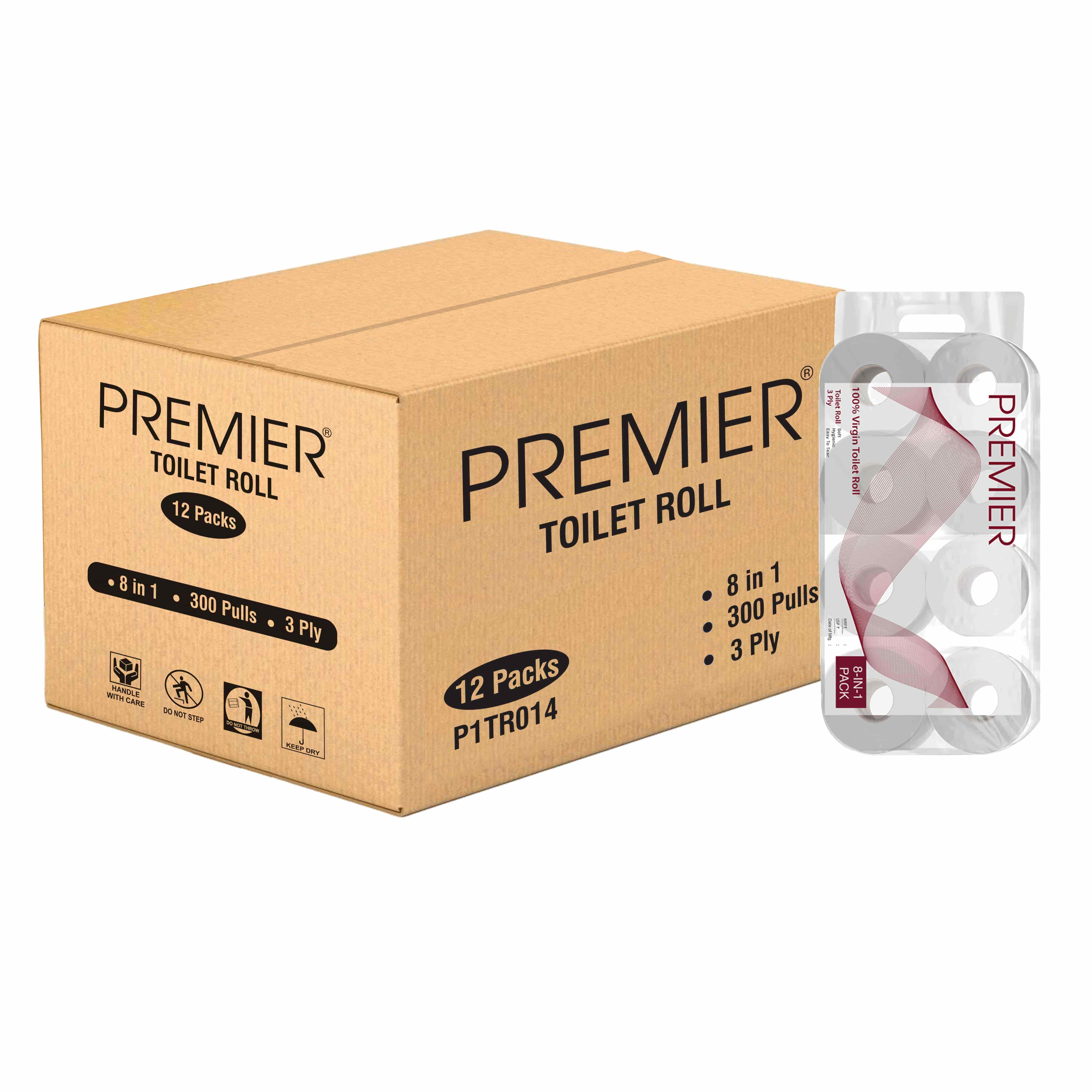 Premier Tissue  Paper TR 300 Pulls 3 Ply 8x1